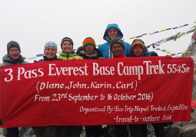 3 pass Everest Trek